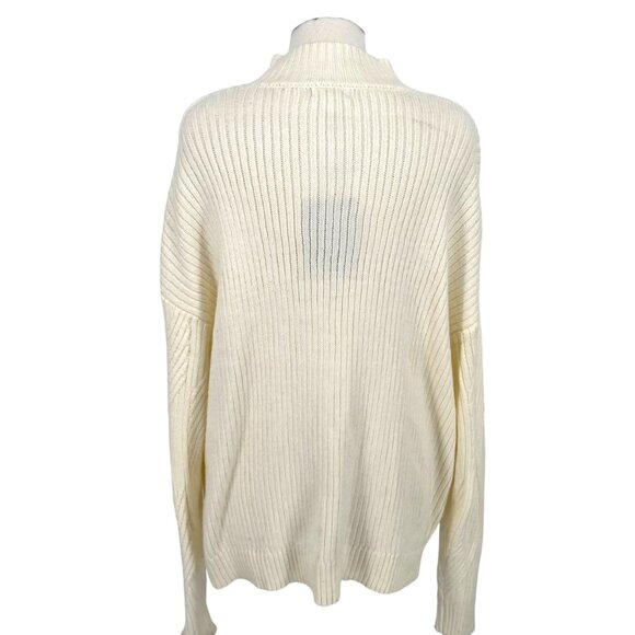 Market & Spruce Shaker Mock Neck Sweater Ivory Cream Size XXL NWT - Picture 8 of 11